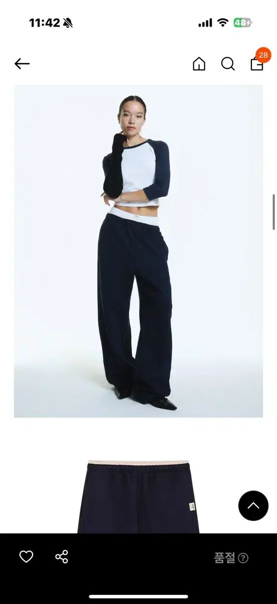 Gコントラストスウェットパンツ ネイビー