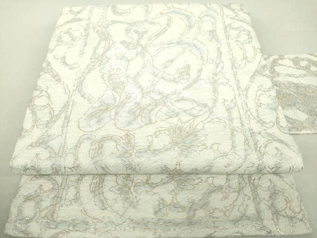 平和屋着物○世界的友禅作家 千地泰弘 九寸名古屋帯 千地天女 更紗花  