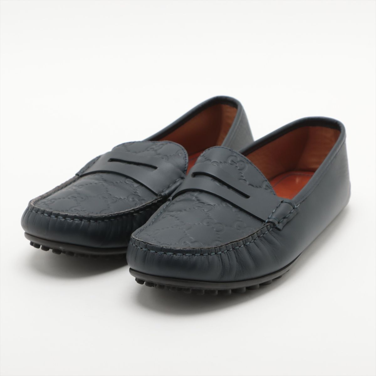 美品 グッチ グッチシマ ドライビングシューズ 7 26cm 431063 レザー ローファー 靴 革靴 紳士 ビジネス メンズ MMM AF16-7【中古】