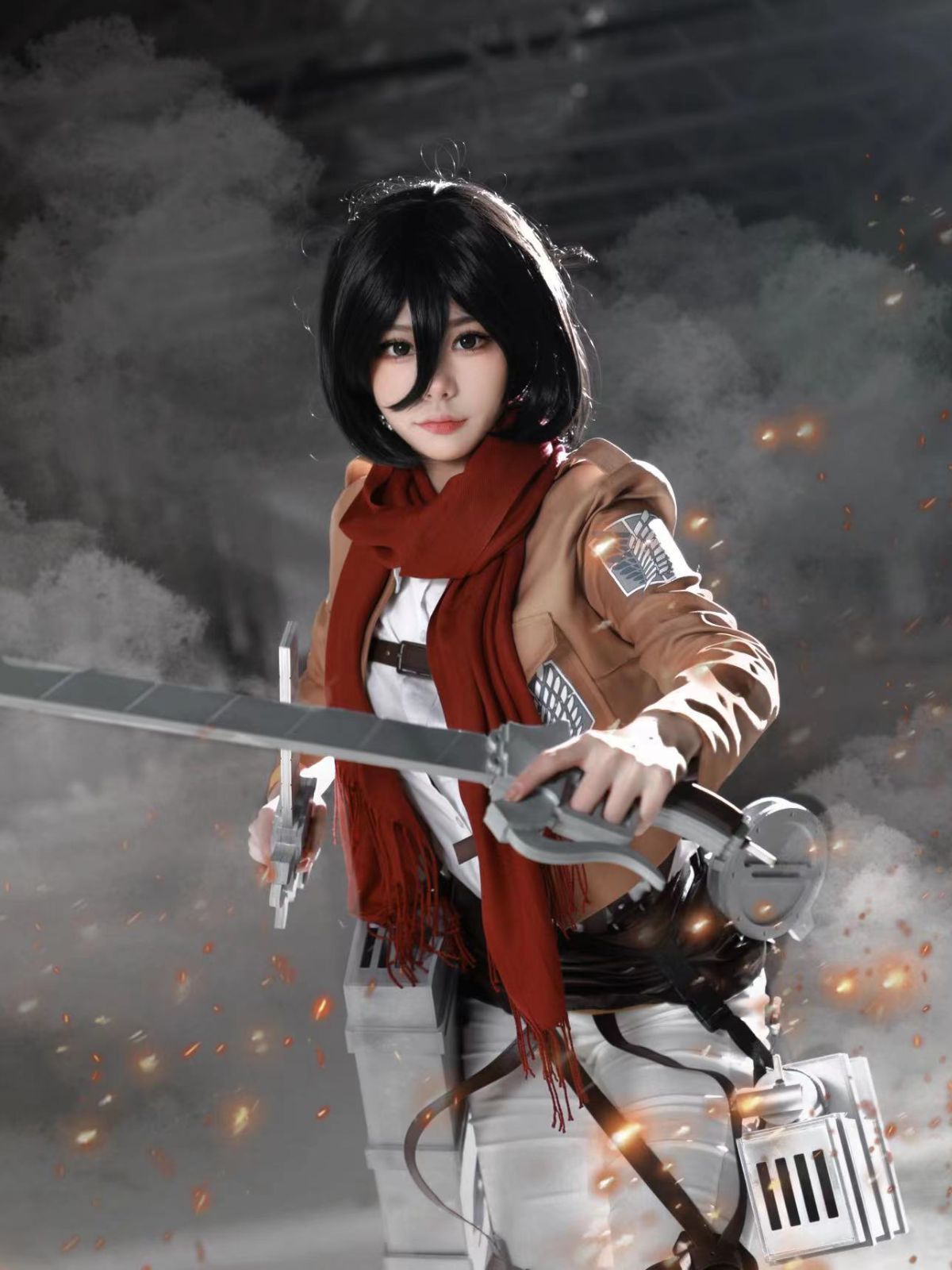 ミカサ・アッカーマン コスプレ 衣装セット 進撃の巨人 調査兵団