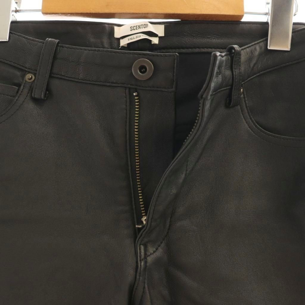 ラムレザーパンツ スリム