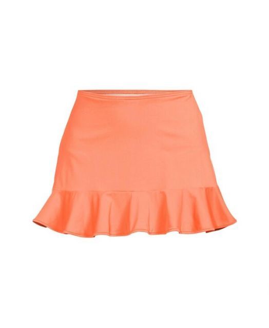 ランズエンド レディース スカート ボトムス Women s Plus Size Ruffle Hem Mini Swim Skirt Papaya orange WWW_SIROKUMA-CORPORATION_COM