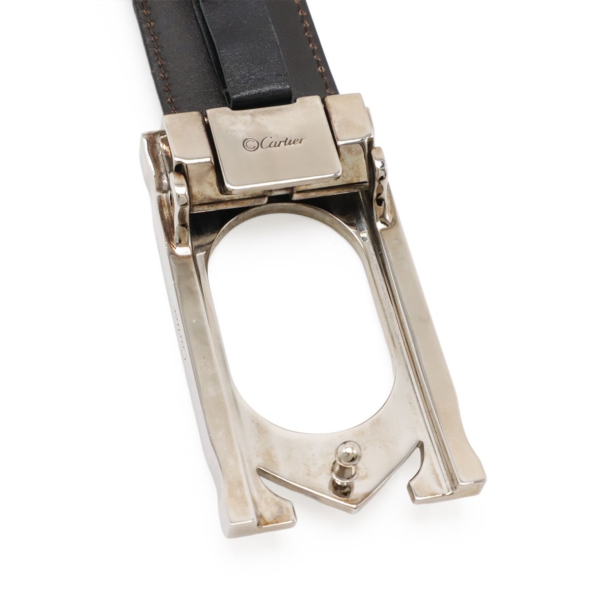 Cartier カルティエ ダブルC ロゴバックル リバーシブル ベルト レザー  
