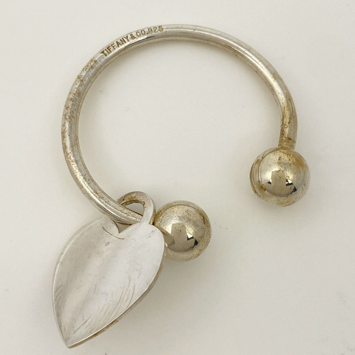 ティファニー ヴィンテージ キーリング キーホルダー シルバー ハート 925