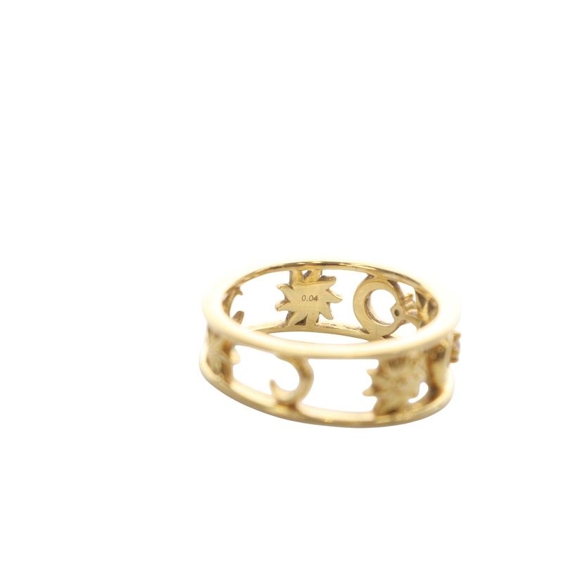 STAR JEWELRY K18 ピンキーリング MOON & SUN