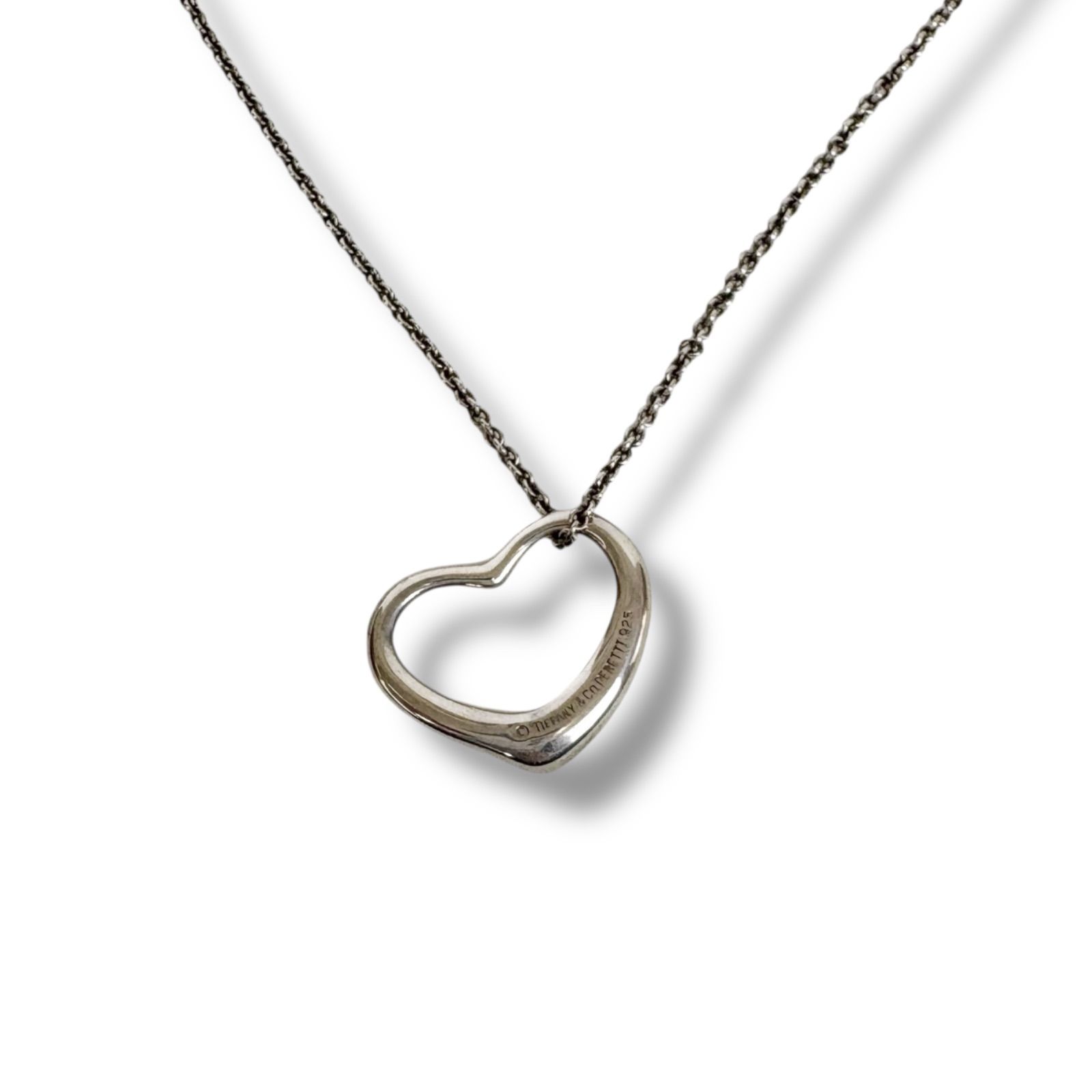ティファニー Tiffany & Co. オープンハートネックレス シルバー SV 