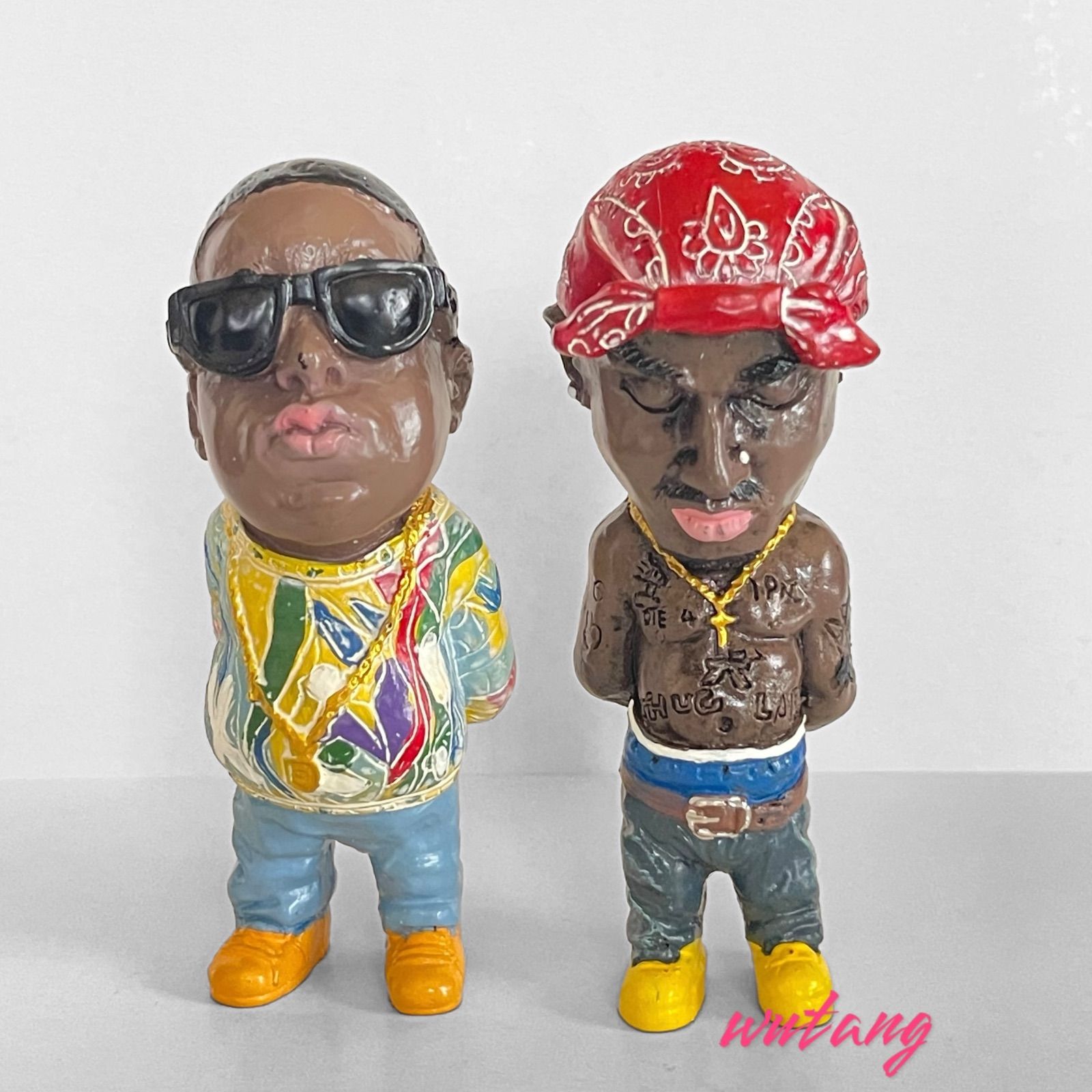 2PAC フィギュア Tupac 2pac 赤バンダナ トゥーパック ビギー フィギュア 海外 ラッパー