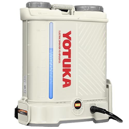HAIGE ハイガー 電動噴霧器 背負い式 12L バッテリー式 ノズル6種付 かき混ぜ機能付き YS-EFULB12L ホワイト