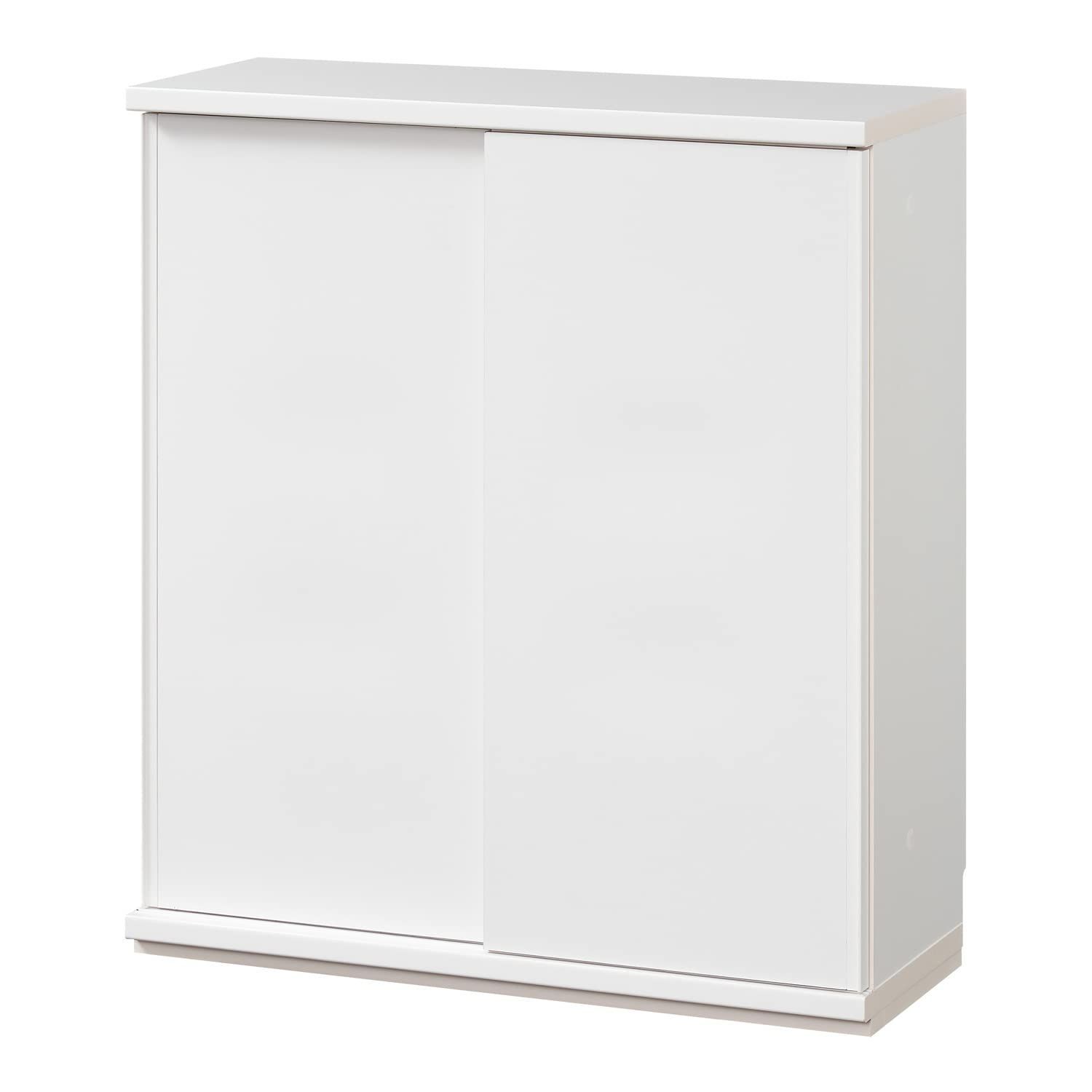 鏡面メラミン仕様 食器棚幅90cm キャビネット カップボード（683