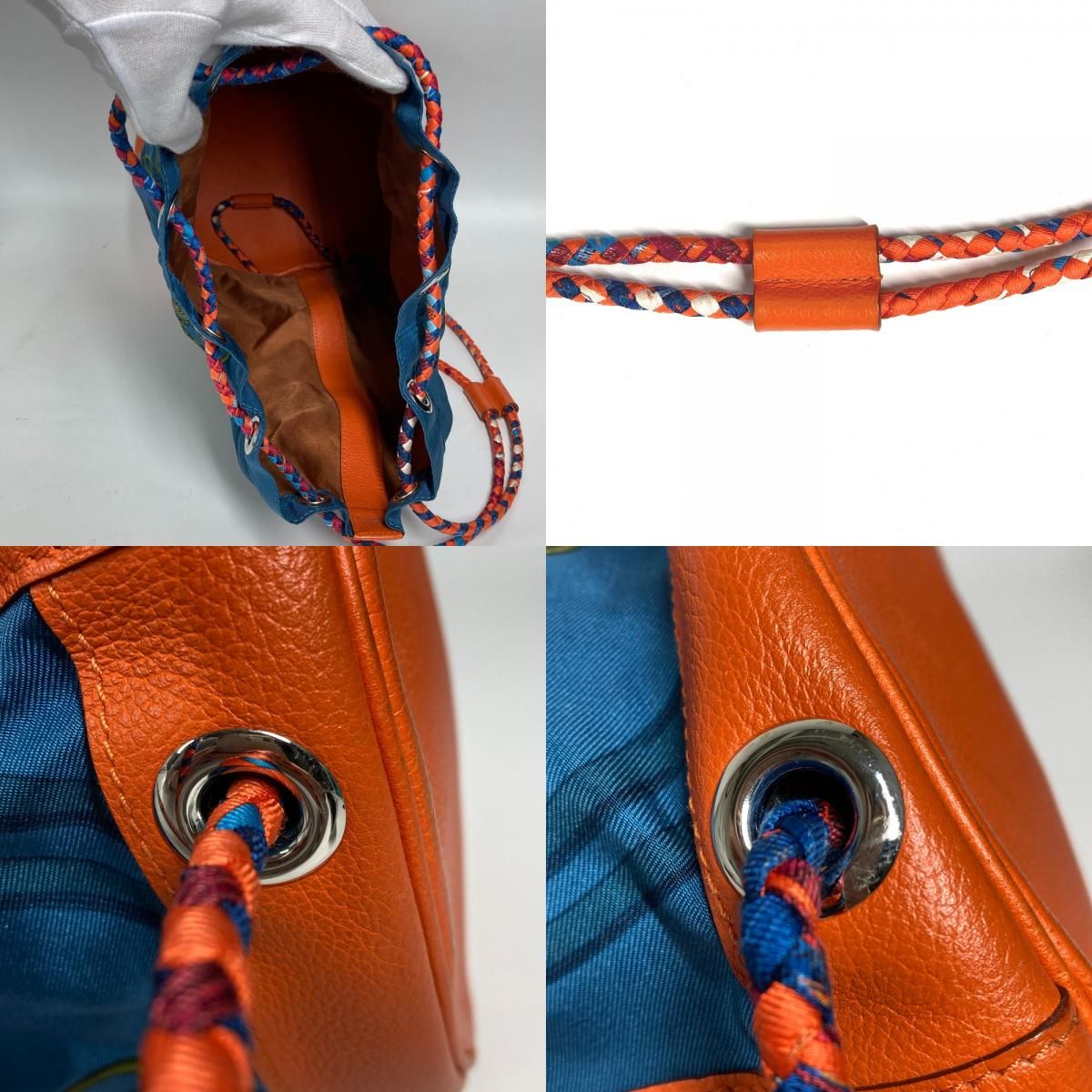 HERMES エルメス ショルダーバッグ ソワクール22 巾着 シルク