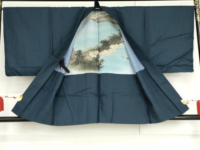 平和屋着物○男性 本場大島紬 アンサンブル 長襦袢(無双仕立て)セット