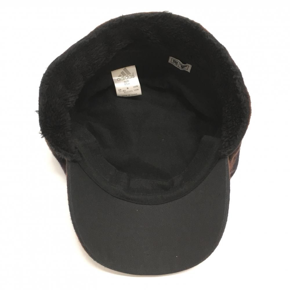 ☆SALE価格☆【美品】アディダス ワークキャップ ブラウン×黒 チェック  
