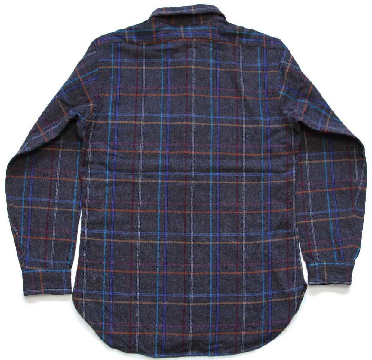 【希少：70年代】ペンドルトン　ウールチェックシャツ　エルボーパッチ　XL 70s PENDLETONペンドルトン オンブレチェック エルボーパッチ