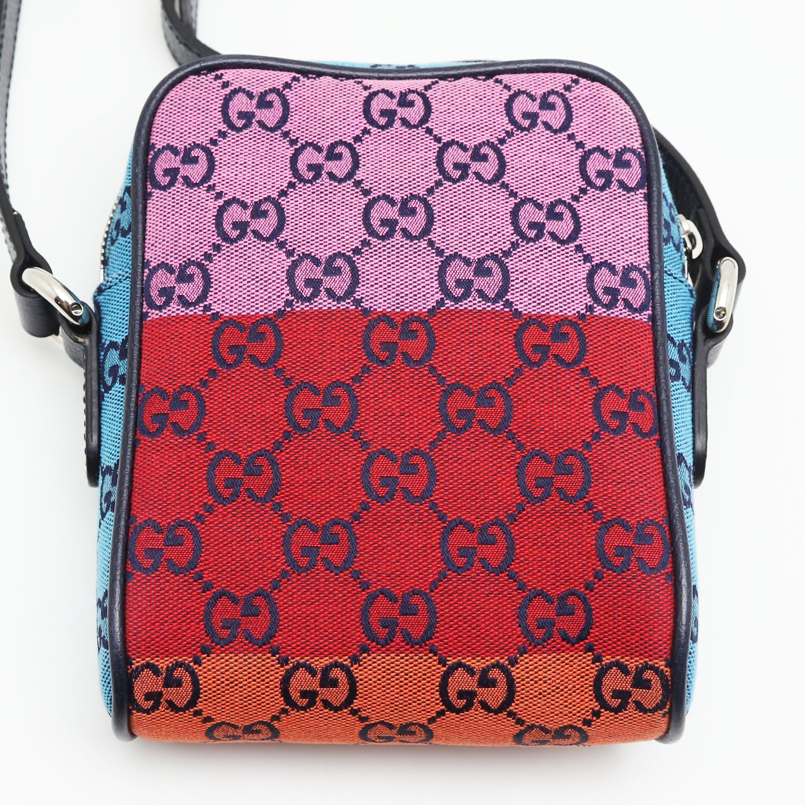 GUCCI　グッチ　ハンドバック　肩掛け　キャンバス　レザー　美品 GUCCI 中古良品 グッチ マルチカラー ミニショルダーバッグ