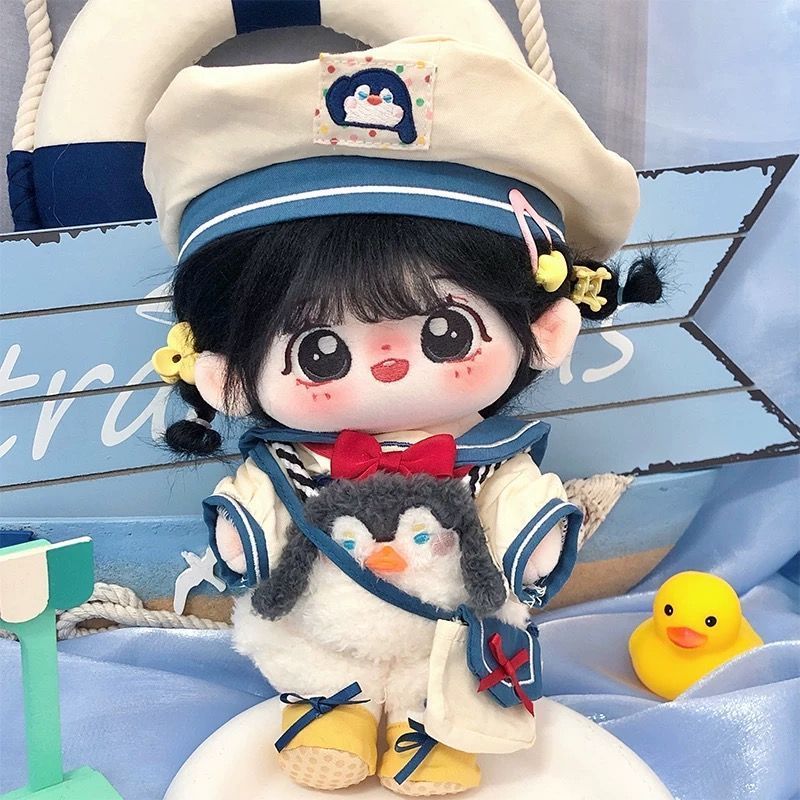 新品 贈り物6点セット 20cm 着せ替えぬいぐる服 ぬいぐるみ用服コスチューム ペンギンナビゲーター セーラー服 日常服人形 ファッション アイドル衣装 着せ替え  萌え 棉花娃娃