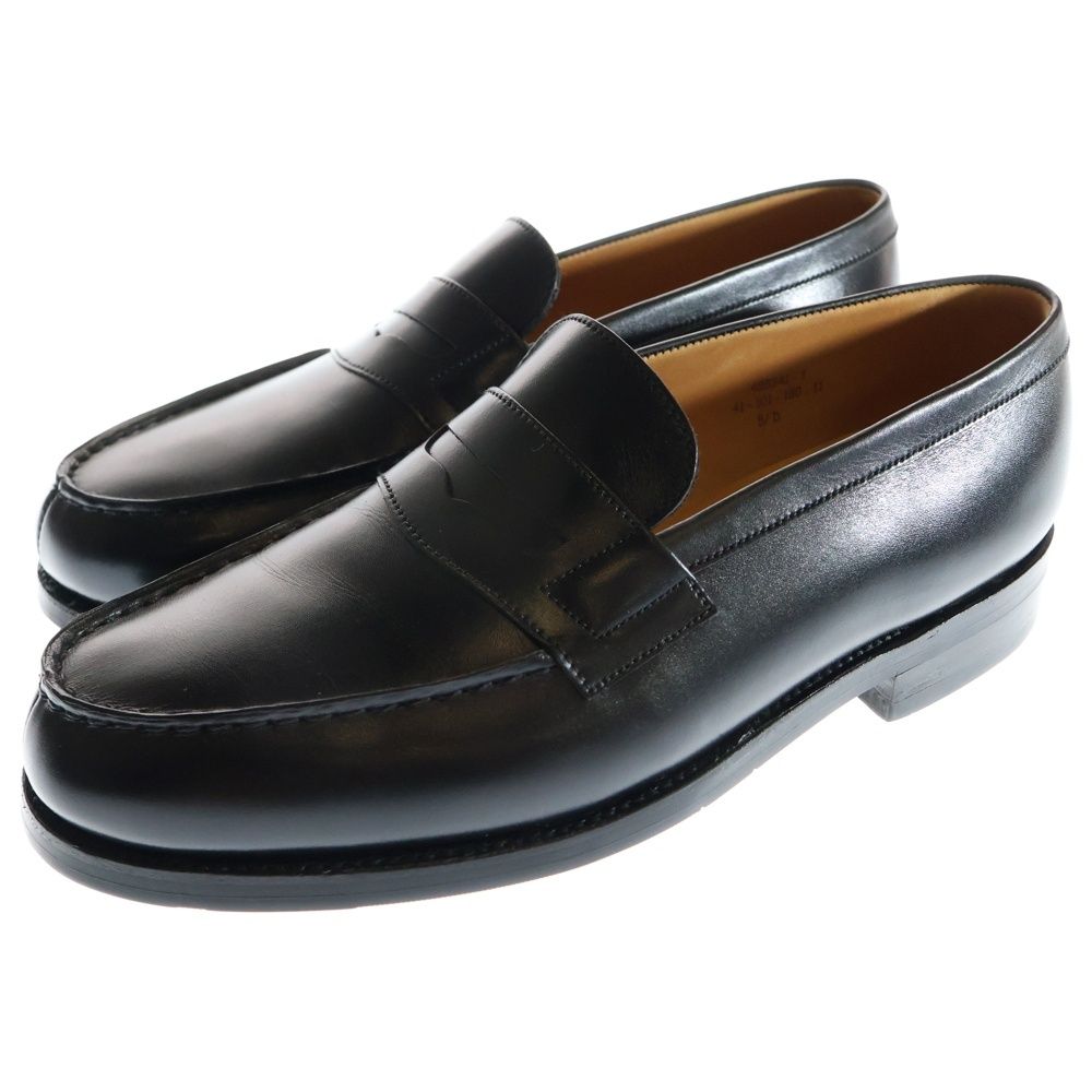 J.M.WESTON ジェイエムウエストン LOAFER シグネチャー レザー コインローファー ラバーソール 革靴 ブラック 41-101-180-11