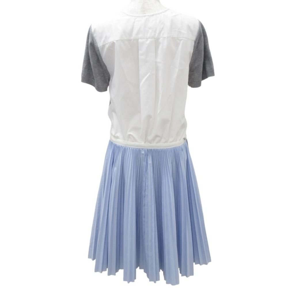 ✨美品✨sacai ニット ドッキング プリーツワンピース Vネック ✨美品✨sacai ニット ドッキング プリーツワンピース Vネック