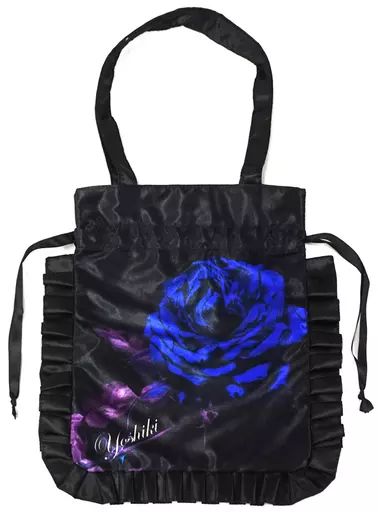 ＼ヴィンテージ級／ X JAPAN yoshiki トートバッグ 巾着 ブラック 中古】バッグ(男性) YOSHIKI 巾着トート 「X JAPAN WORLD TOUR