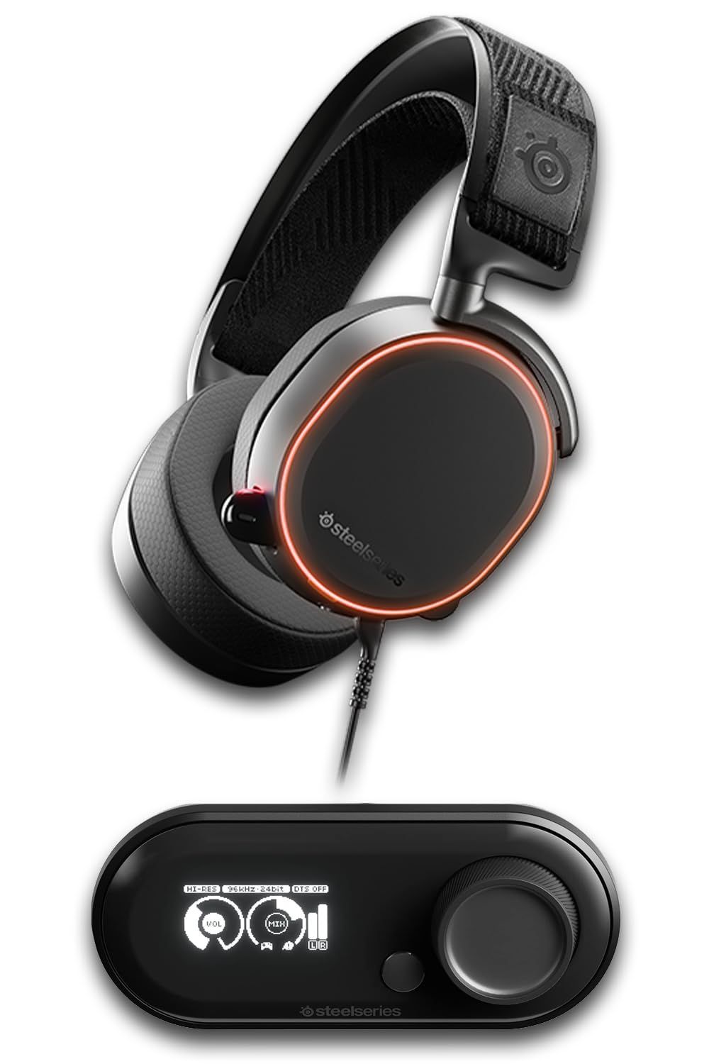 【Amazon.co.jp限定】Game Dac付属 SteelSeries ゲーミングヘッドセット Arctis Pro + Game DAC 有線 ブラック ハイレゾ MixAmp PC PS4 PS5 対応 61453 [ブラック]