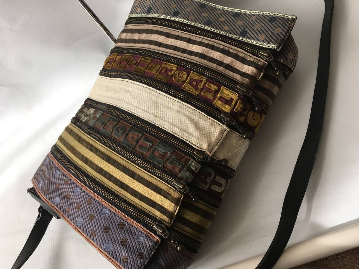 美品 JEAN PAUL GAULTIERジャンポール・ゴルチエ パッチワーク ジップ