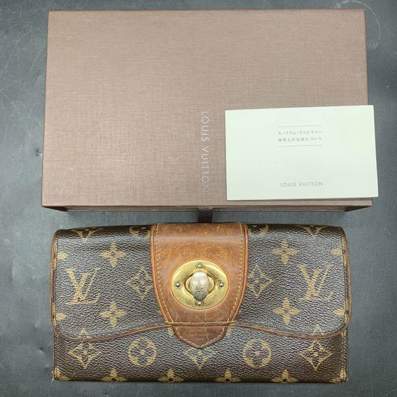 LOUIS VUITTON ルイ ヴィトン M63220 ポルトフォイユ ボエシ モノグラム レディース フラップ長財布