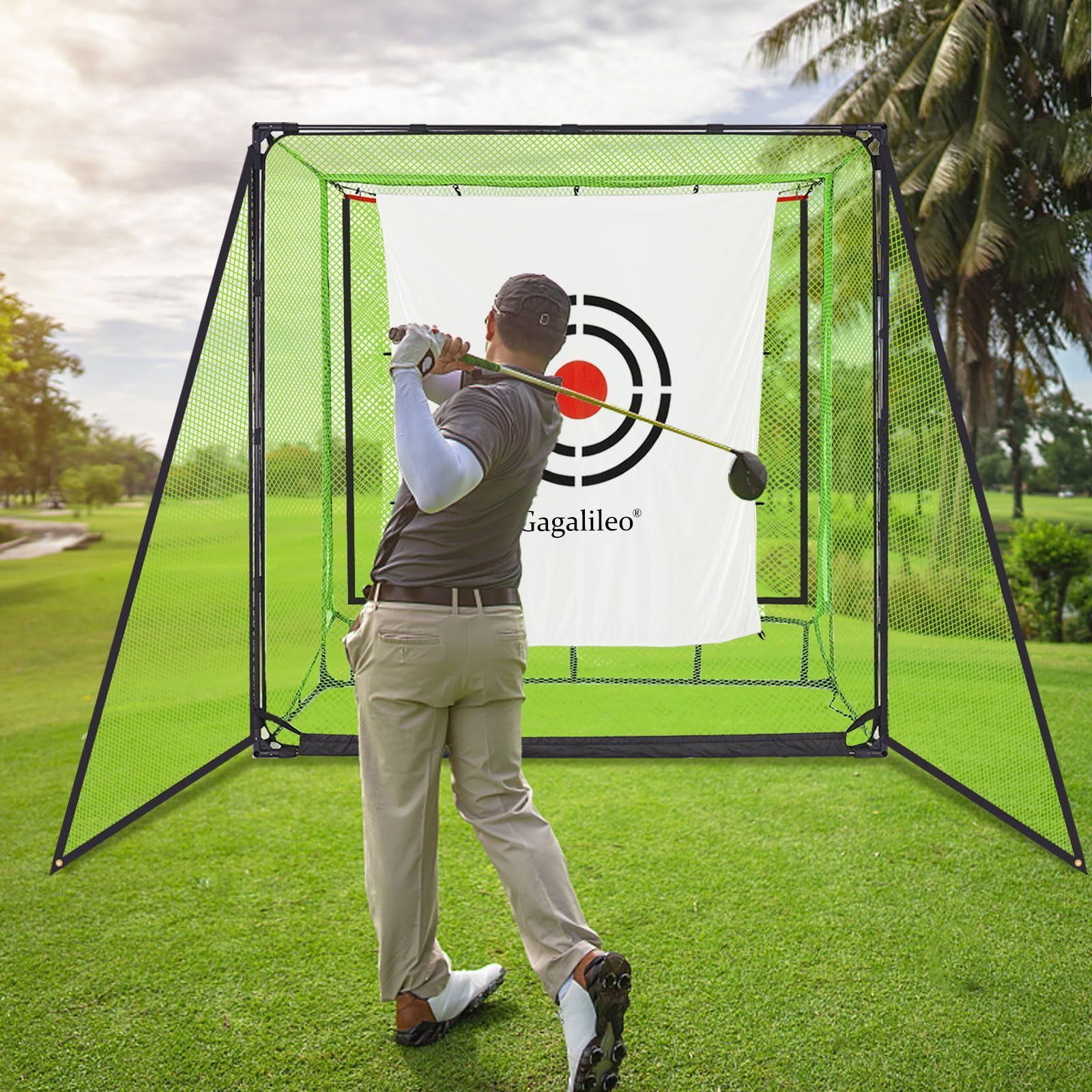 数量 自宅 ネット 屋外 練習ネット Gagalileoゴルフネット大型 フルスチールフレーム スイング練習 WHITEMONARCHHOTEL_COM