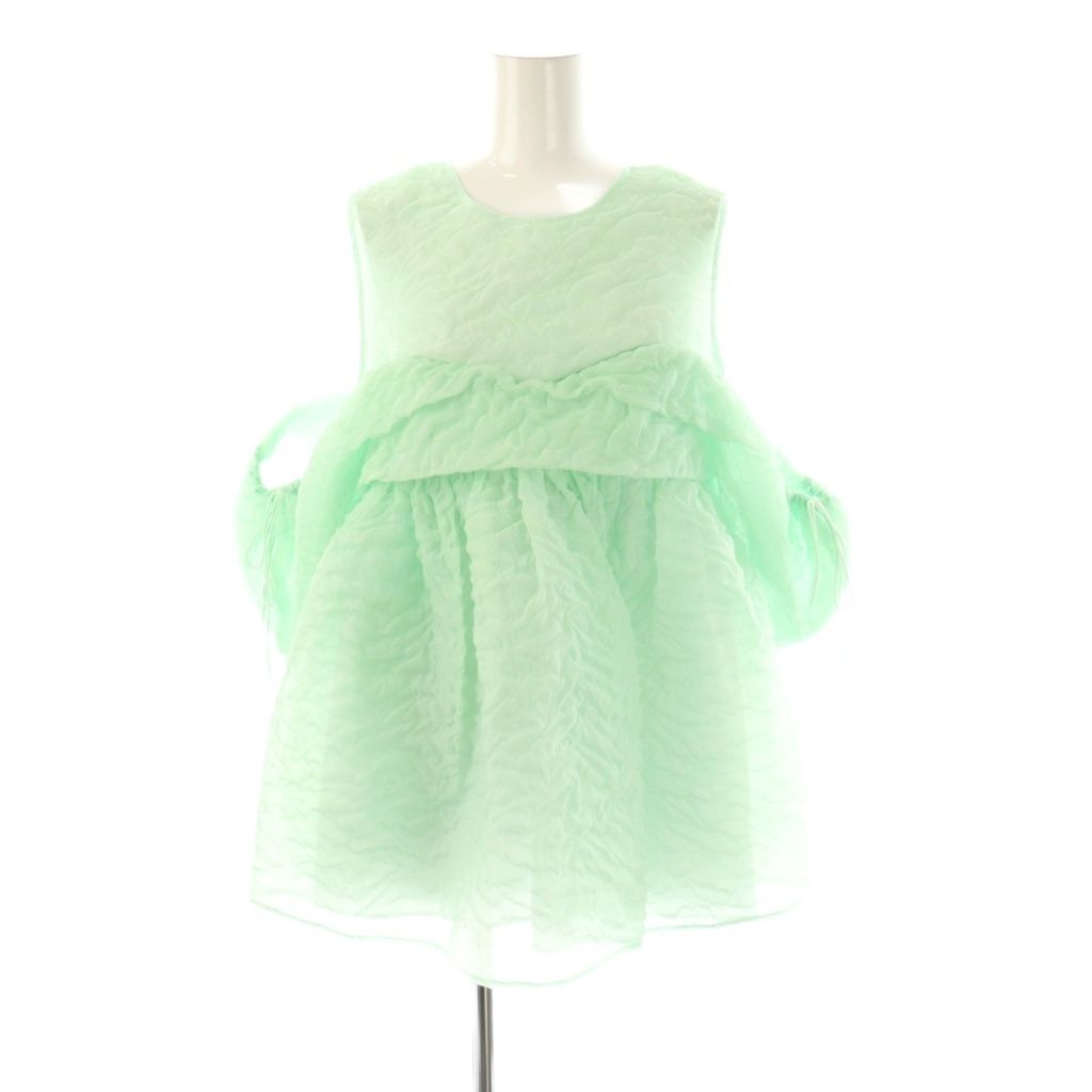 セシリーバンセン Cecilie Bahnsen トップス ブラウス プルオーバー シアー US4 ライトグリーン 1.23RTW11032 SILKE TOP |DO OS