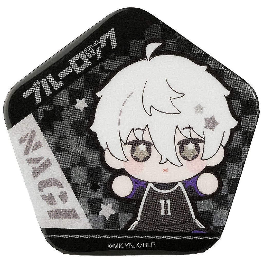 新品】バッジ・ビンズ 凪誠士郎 HUGGYシリーズ 缶バッジ 「ブルー