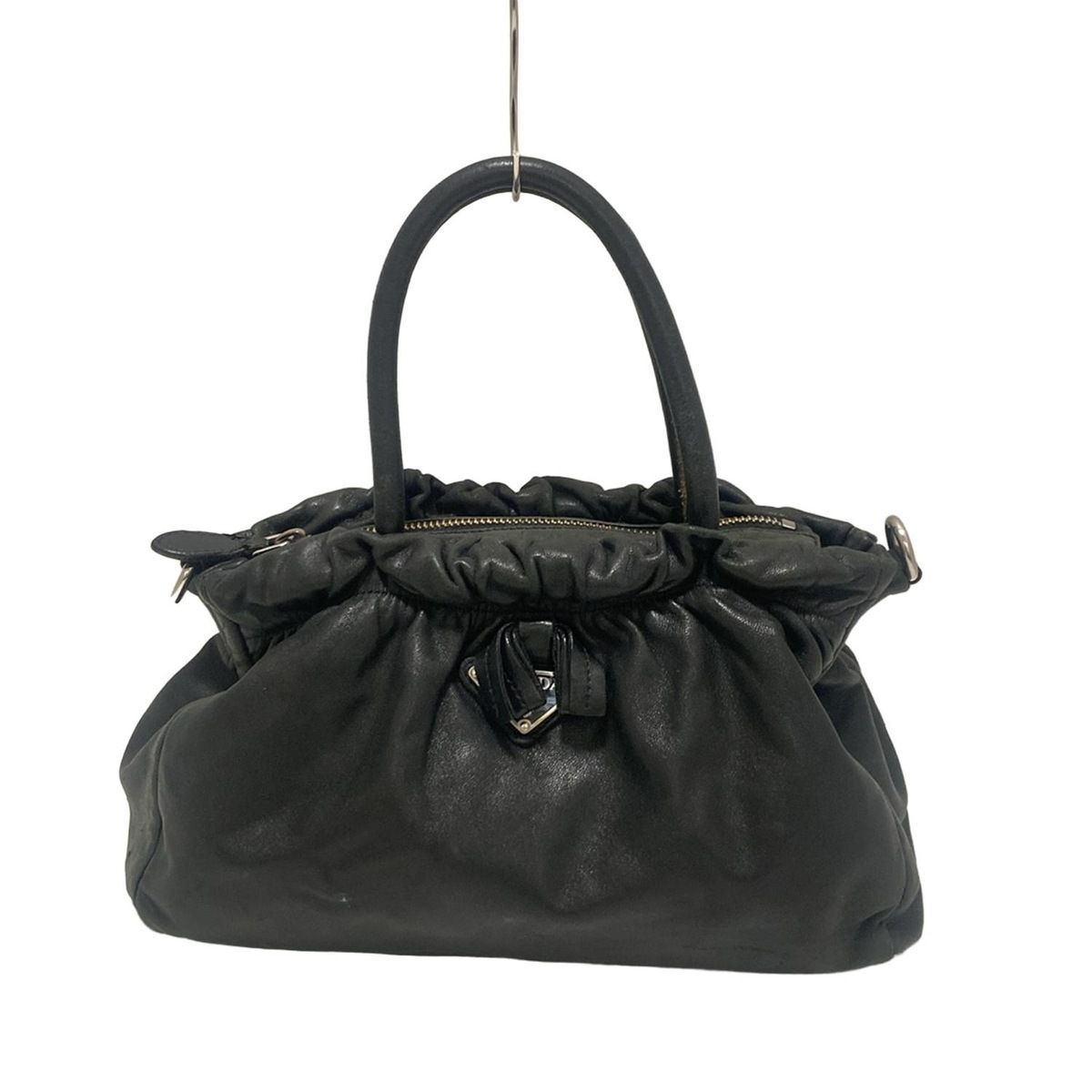 プラダ ハンドバッグ ギャザーバッグ 黒 全国無料，人気