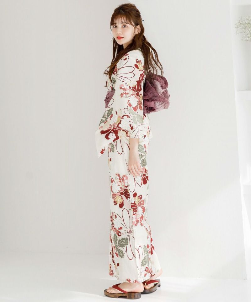 京緋色の古典菊】Dita ディータ 浴衣 5点セット レディース 2025