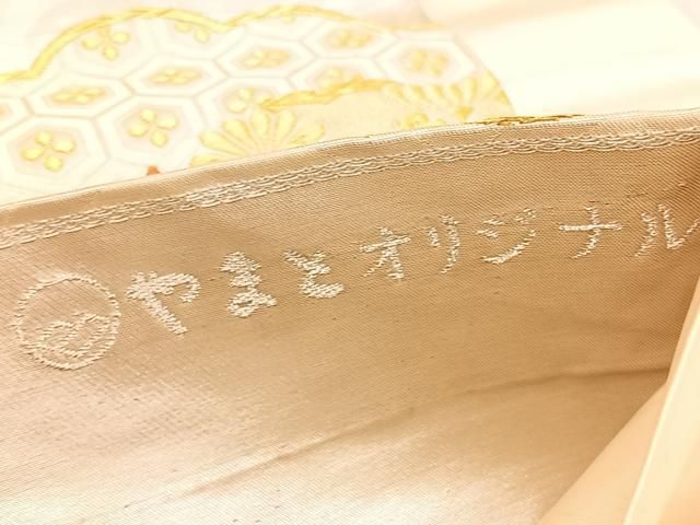 平和屋着物◎六通柄袋帯 唐織 雲取り牡丹文 やまとオリジナル