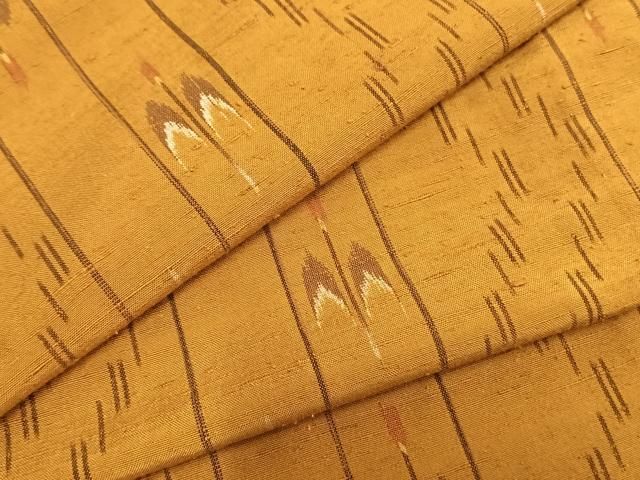 平和屋着物▽上質な紬 単衣 間道 販売済み 正絹 逸品 AABB2337fy