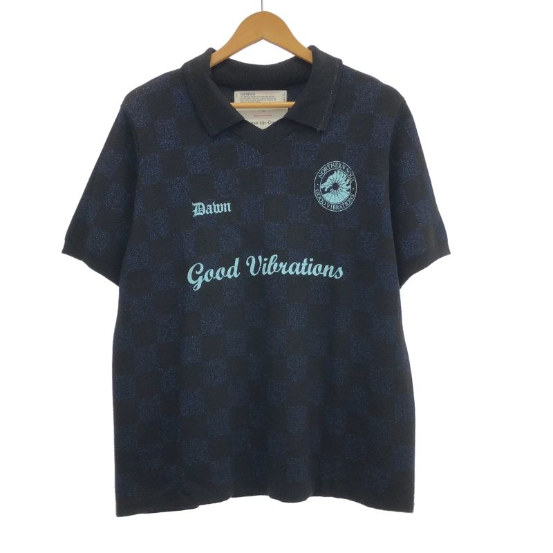 DAIRIKU 23AW Lame Soccer Uniform Knit Pullover サイズS 青×黒 