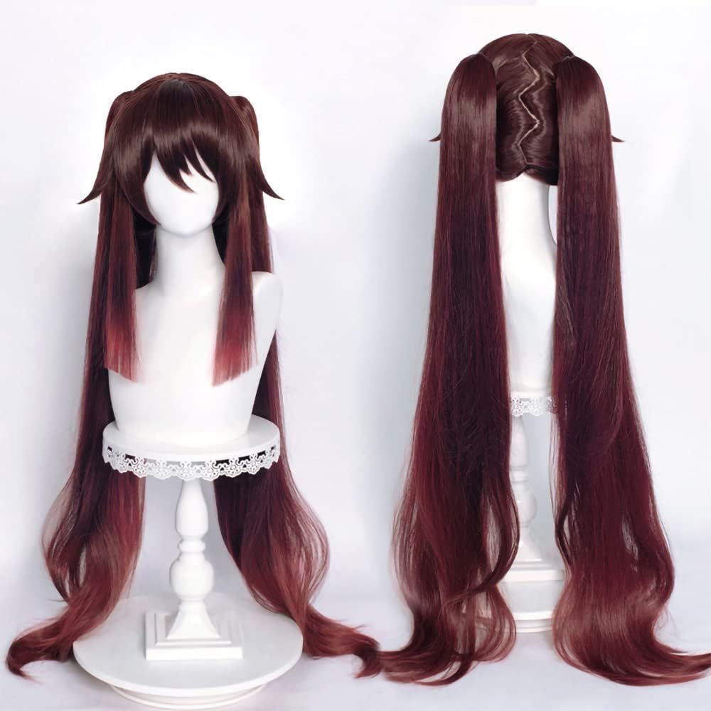 原神 げんしん 胡桃(フータオ) コスプレウィッグ かつら アニメ 耐熱 仮装 コスチューム小物 パーティー イベント 仮装 コスチュム ウィッグネット付き