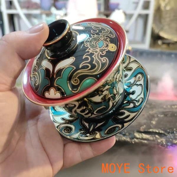 鯖龍紋三才蓋碗 中国茶器 景徳镇 蓋付き茶器 飲茶食器 煎茶具 未使用品 未使用品 饕餮紋三才蓋碗 中国茶器 景徳鎮 蓋付き茶器 飲茶食器
