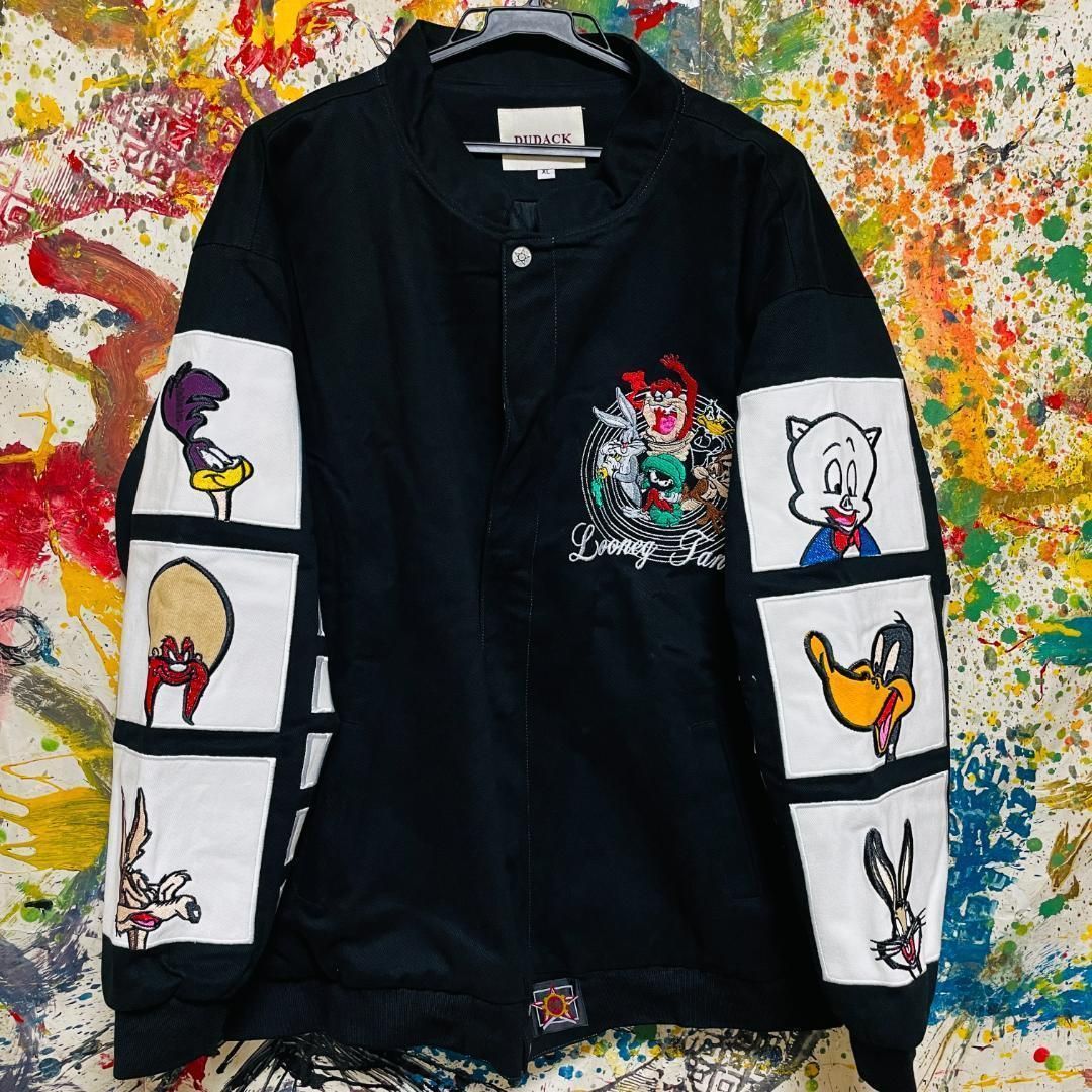 バックスバニー＆ルーニーテューンズ 刺繍 スタジャン ジャケット