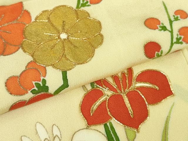 平和屋本店□極上 セミアンティーク 人間国宝 五代 田畑喜八 訪問着 駒  