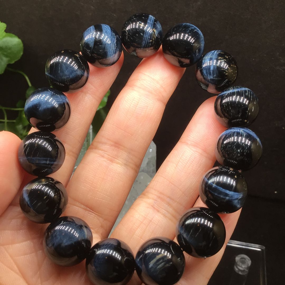 楽天市場】14mm 18.5cm 3A ブルータイガーアイ ブレスレット