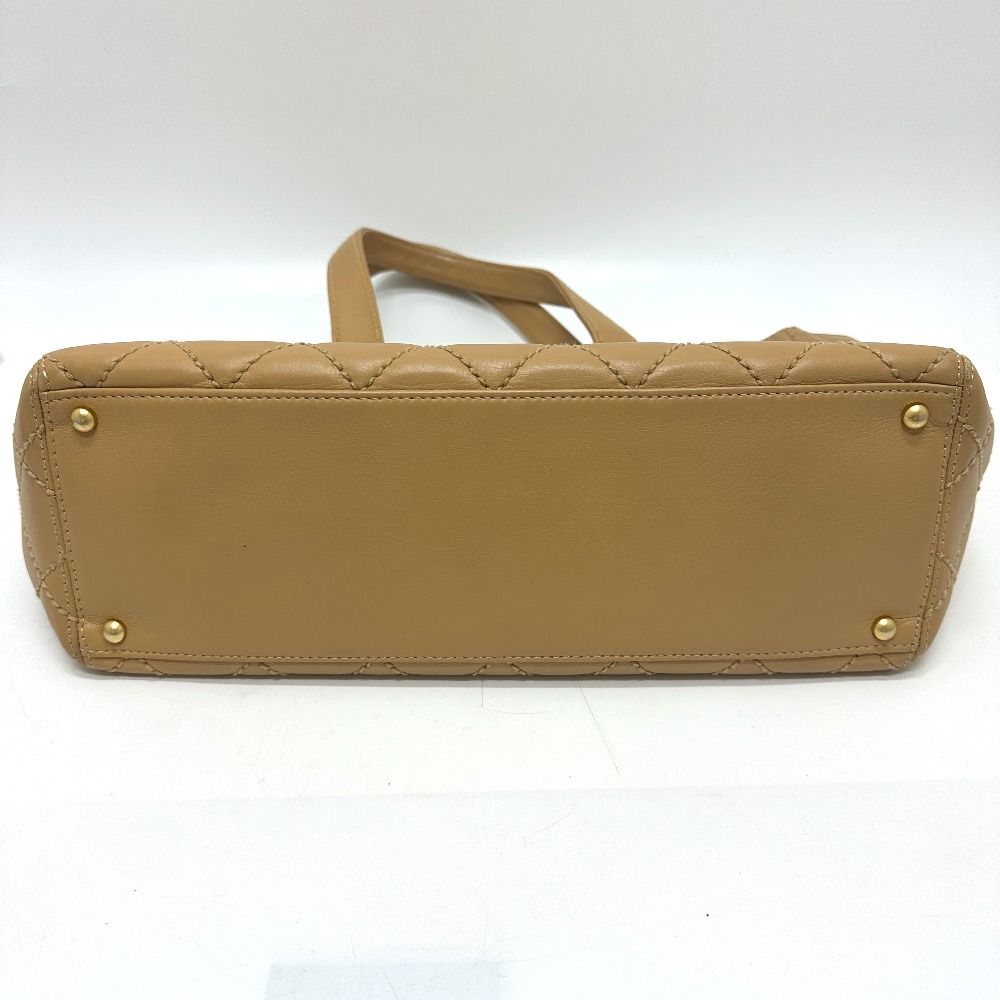 VINTAGE シャネル 2wayトートバッグ カーフスキン ブラウン シャネル CHANEL マトラッセ 2wayトートバッグ 27番台 ブラック