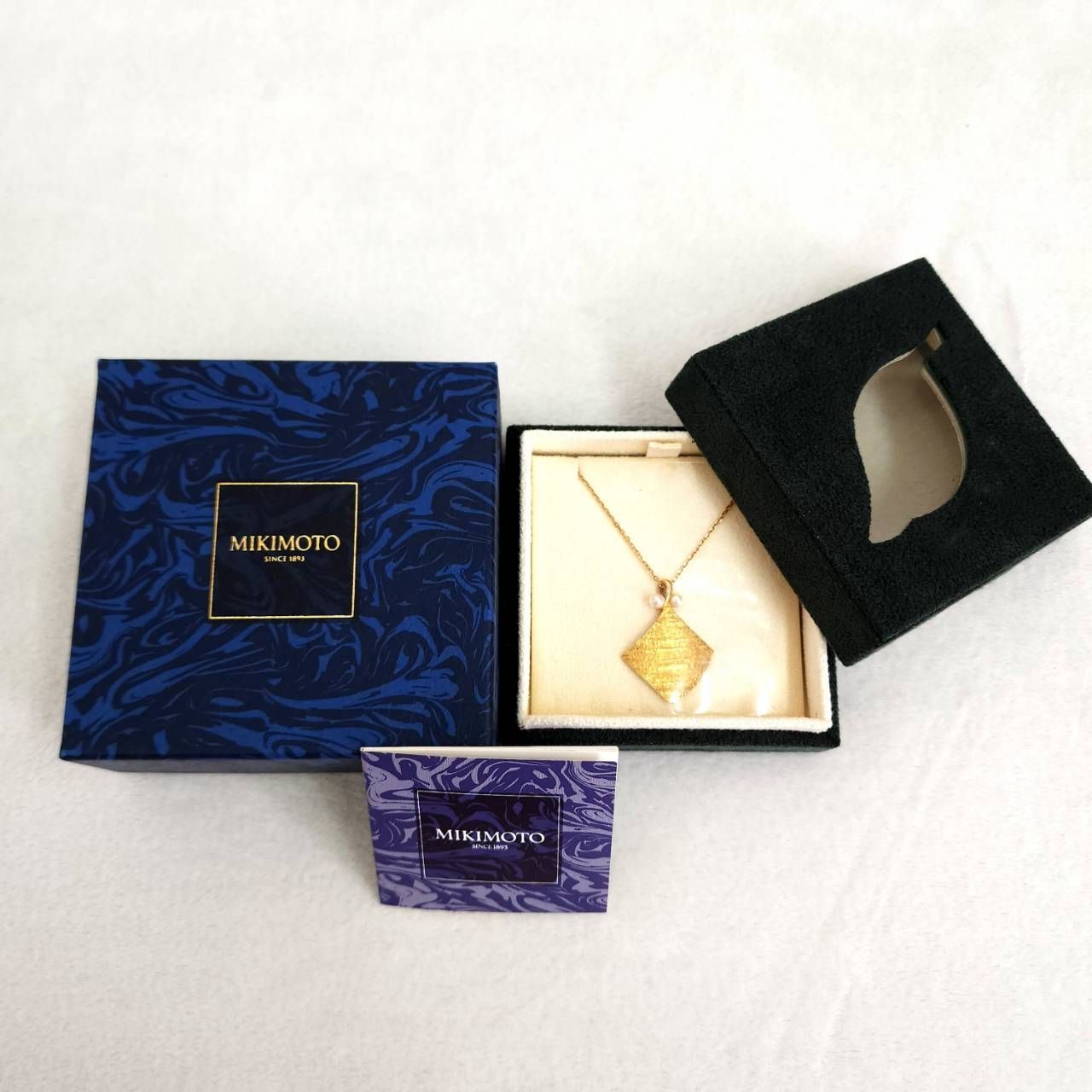 MIKIMOTO ミキモト パール 真珠 K22 K18 ネックレス ケース 箱付き