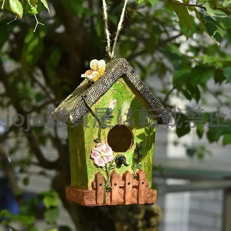 バードハウス 吊り下げ式 野鳥用巣箱 鳥小屋 小鳥の巣箱 鳥の巣