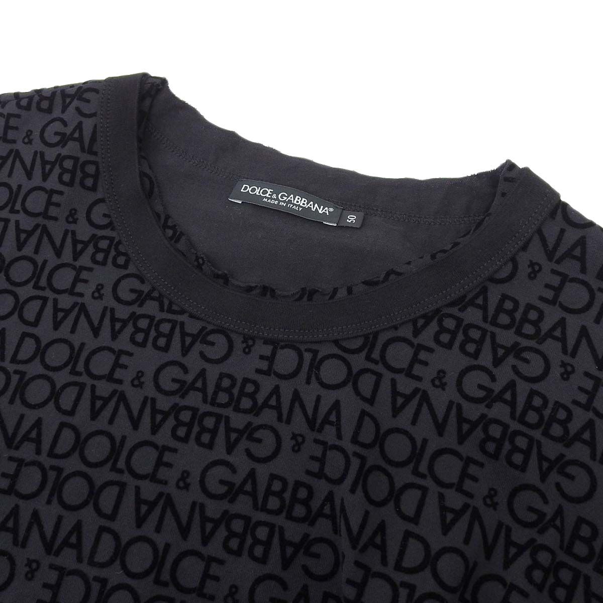 ドルチェ＆ガッバーナ ロゴ Tシャツ メンズ ブラック DOLCEu0026GABBANA【中古】 【アパレル・小物】 - 安心の通販