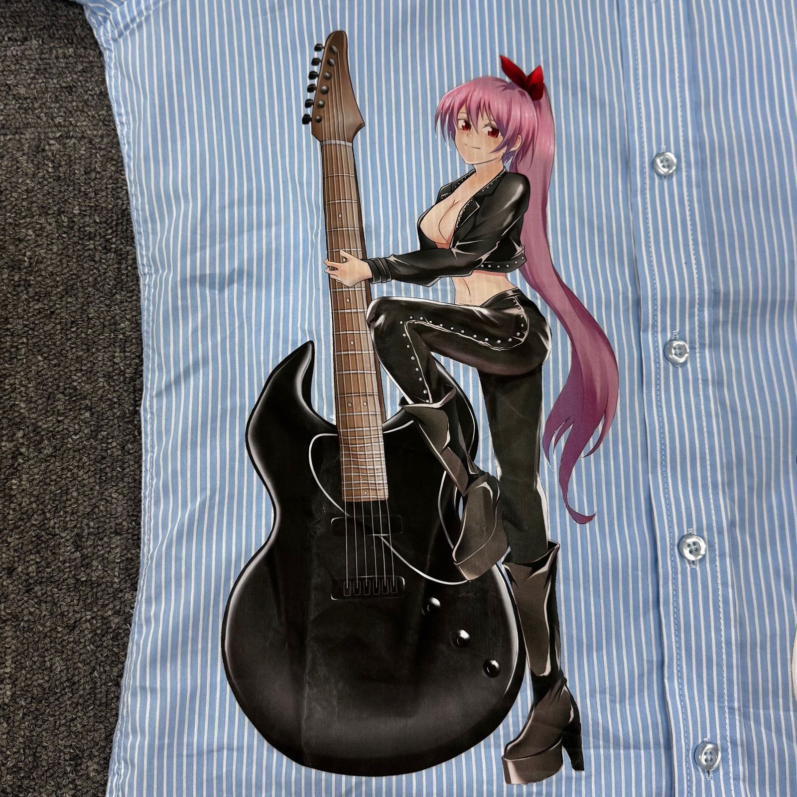 Son Ludo Y-Y GUITAR SHIRT ギターストライプシャツ アニメ柄 