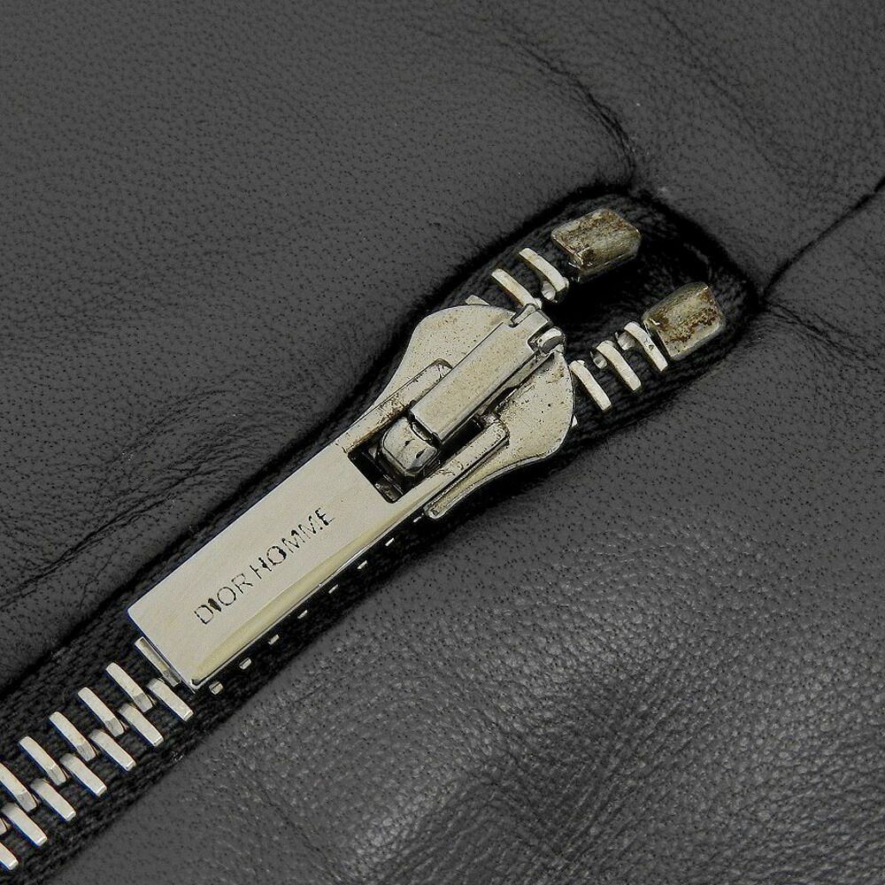 超美品 ディオール 2019年商品 ラムレザー バンドカラー ダウンジャケット Dior - 超美品 ディオール 2019年商品 ラムレザー バンドカラー