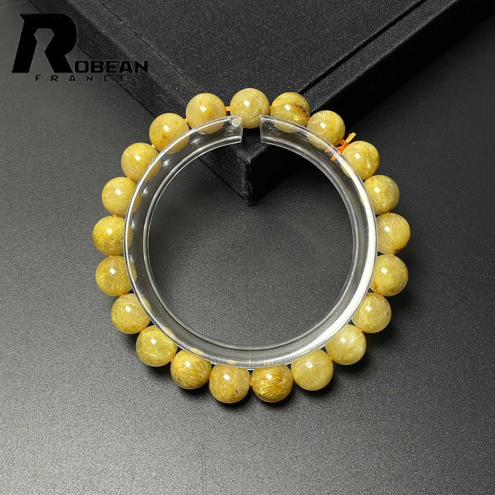 限定一点】 絶賛 EU製 ROBEAN・黄金タイチンルチルブレスレット 