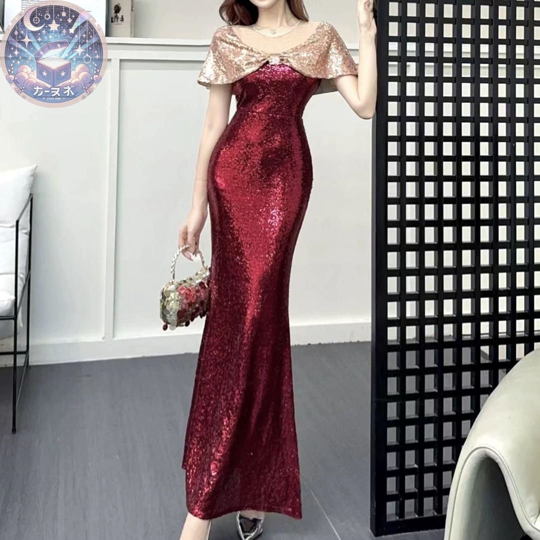 バイカラーにリボンがオシャレなベア イブニングドレス 大き目リボンにバイカラーがオシャレな ベア イブニングドレス 楽天