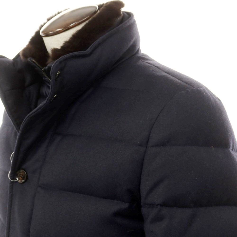 MooRER ALFIERI サイズ48 ウールカシミア　ネイビー ムーレー メンズ ダウン MOORER ブランド ダウンコート アウター