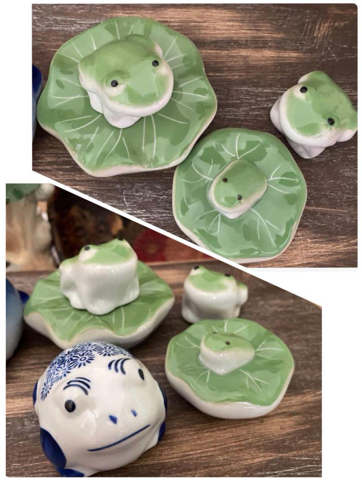 値下げ⭐︎陶器の浮き玉＊夏にぴったり♪ 睡蓮鉢やメダカ鉢に