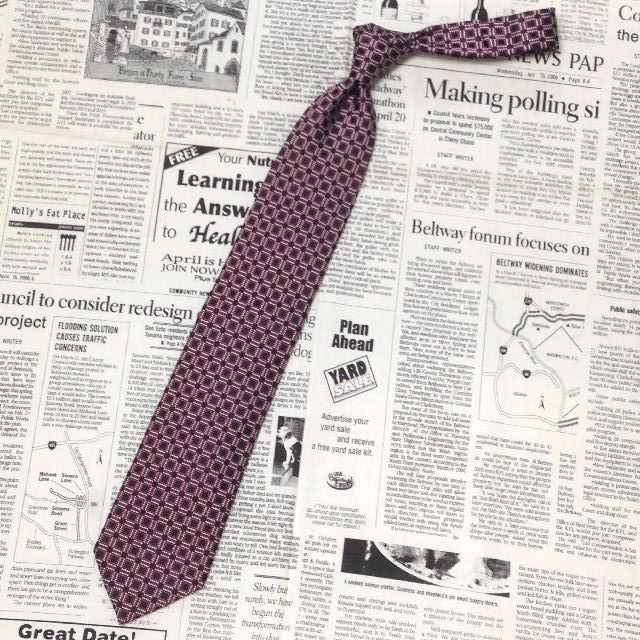 エルメネジルドゼニア Ermenegildo Zegna 微光沢 ネクタイ イタリア製 シルク パターン柄 ミックス H-006811 ゆうパケット