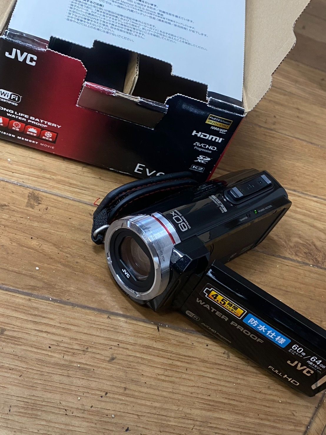 JVC ケンウッド Everio エブリオ GZ-RX130-B デジタルビデオカメラ 動作 済み yh070915